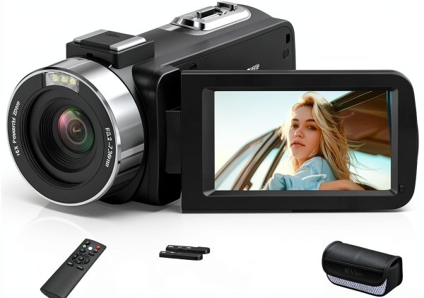 8K 64MP Video Camera Carlhip Camcorder 18X Zoom Screen Night Vision-0