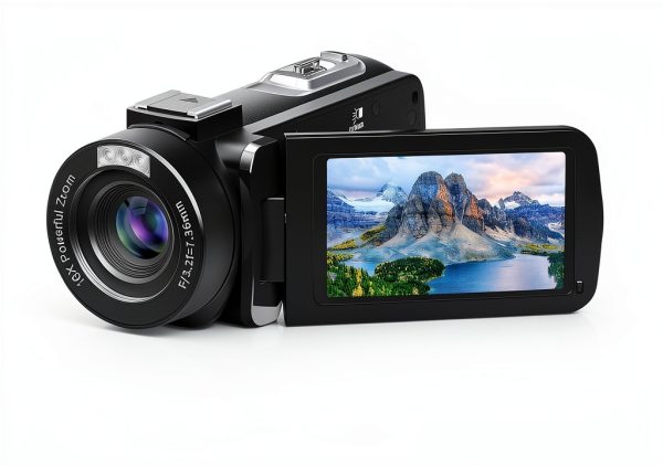 Video Camera, Full HD 1080P 30MP Camcorder, Vlogging Camera for YouTube with Infrared Night Vision, 18X Digital Zoom 3.0“ LCD Screen Digital Camera, Video Recorder with Remote Control and Battery-1