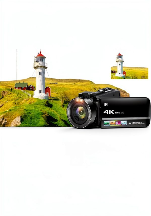 FJFJOPK 4K Camcorder HDV-3051L Black 64MP with 18X Zoom Night Vision-2